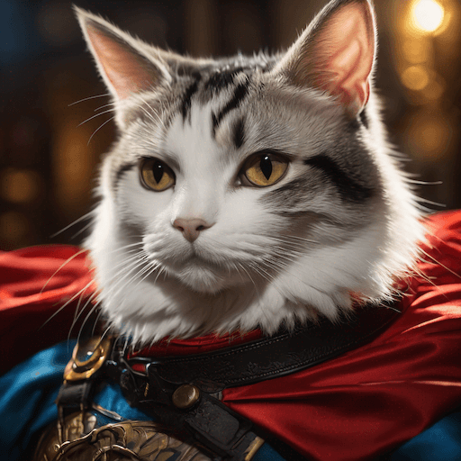 Digital cat portrait